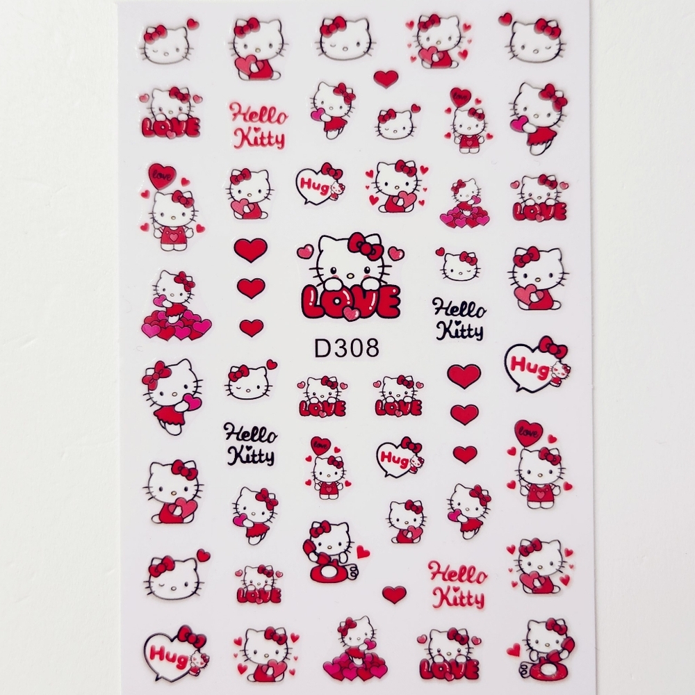 ⭐4/$15 Love Hello Kitty Nail Art Stickers